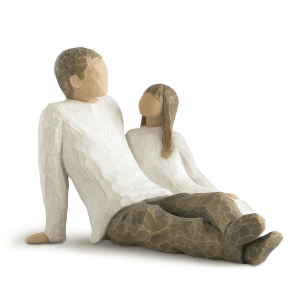 Father and Daughter Willow Tree Hand-carved figure